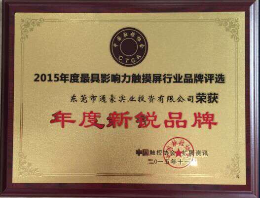 通豪触摸显现屏厂家年度新锐品牌